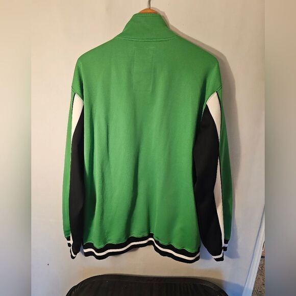 Ecko Track Jacket Mens XL Black Green White Rhino Embroidered Clean Y2K Vintage - Picture 5 of 8